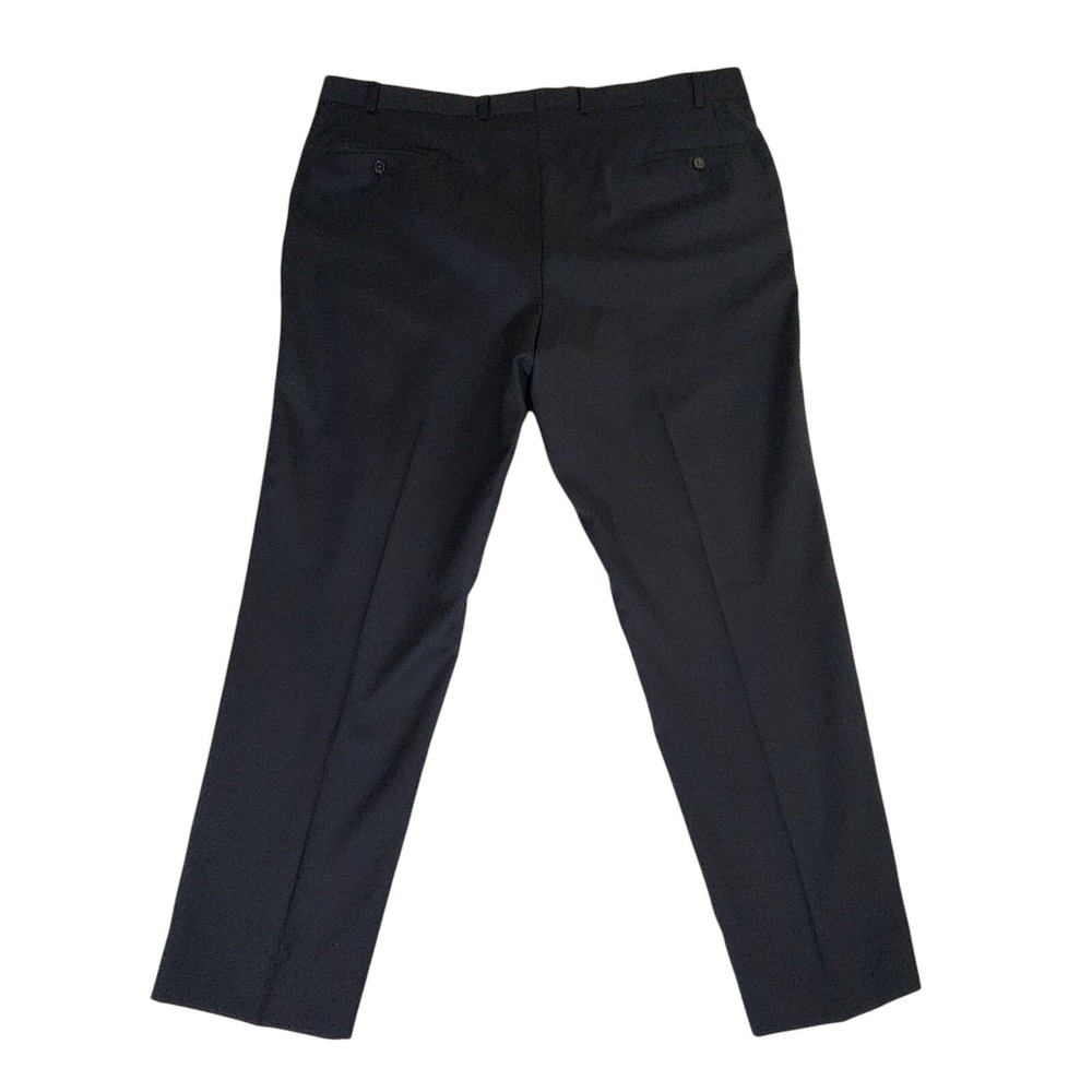 Ralph Lauren Wool Dress Pants Men's Size 42x32* Black Total Comfort Flat Front - Picture 2 of 11